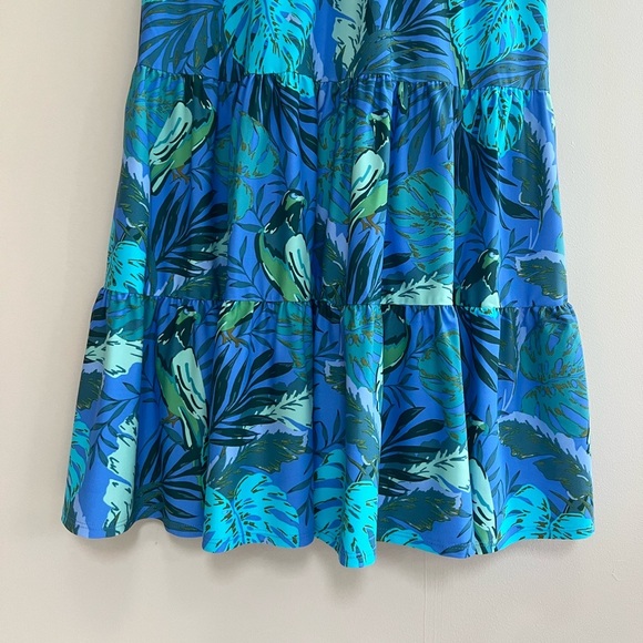 Jude Connally Jude Cloth Libby Tiered Dress in Paradise Parrot Print, size M - Picture 4 of 7